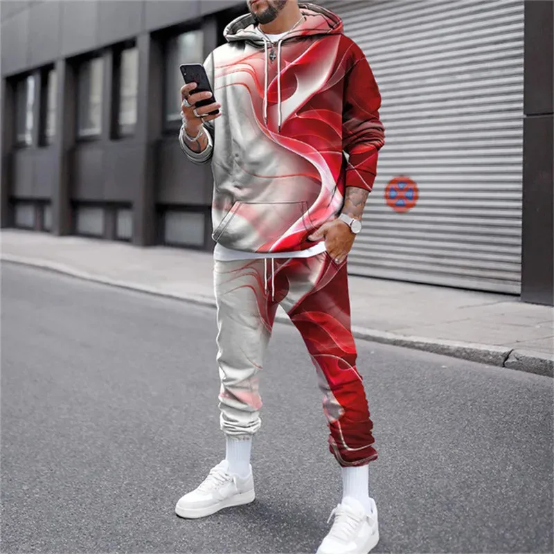 

Trendy men's sport hoodies pants suits 3D print unisex sweatshirts pants 2PCs sets men/women long sleeve tracksuit jogger outfit