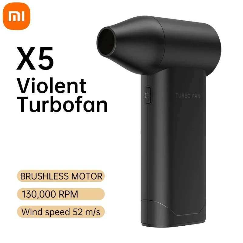 Xiaomi Youpin 130000RPM 52m/s Jet Fan Compact High Speed Hair Dryer Camping Turbofan Cordless Handheld Brushless Car Dust Blower