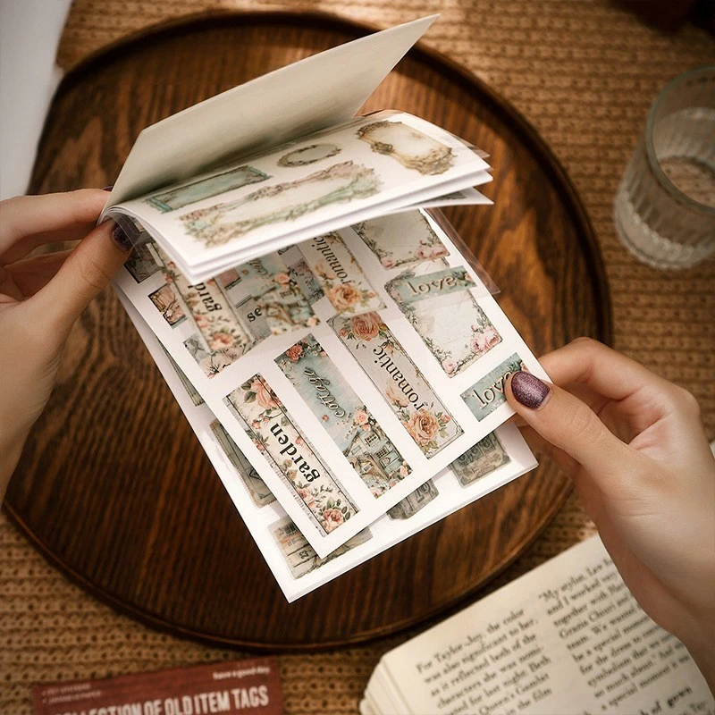 20pcs/pack Stickers Material die cut old things label handmade Stationery vintage label Supplies Sticker Paper 105*148mm