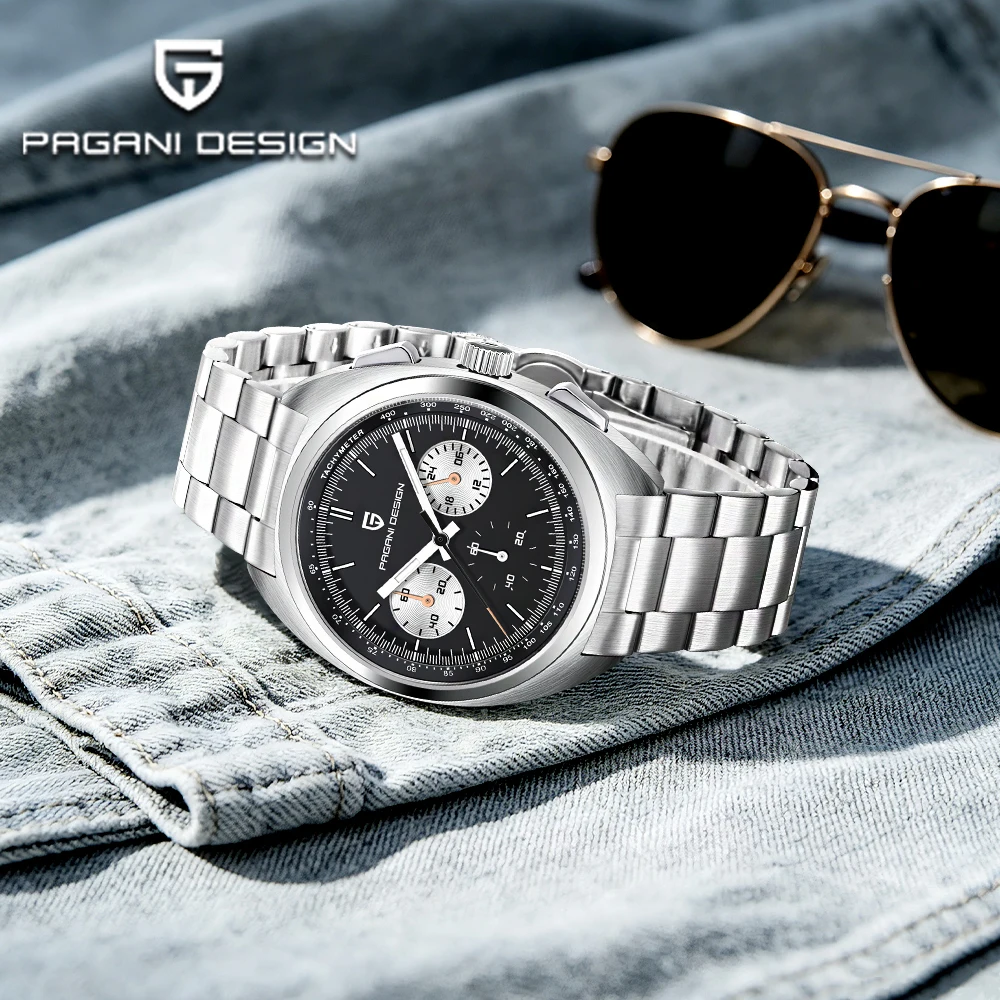 Montres à quartz pour hommes Pagani Design, nouvelle collection 2026, mode décontractée, chronographe sport, acier inoxydable, verre saphir, 10 BAR