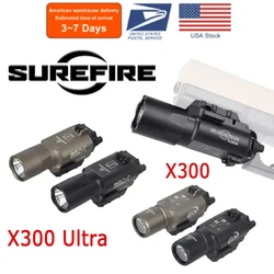 US Warehouse Tactical Surefire X300 Ultra X300U SF LED Scout Flashlight for G17 G19 CZ-75 Light X300U-A Airsoft Helmet Torch