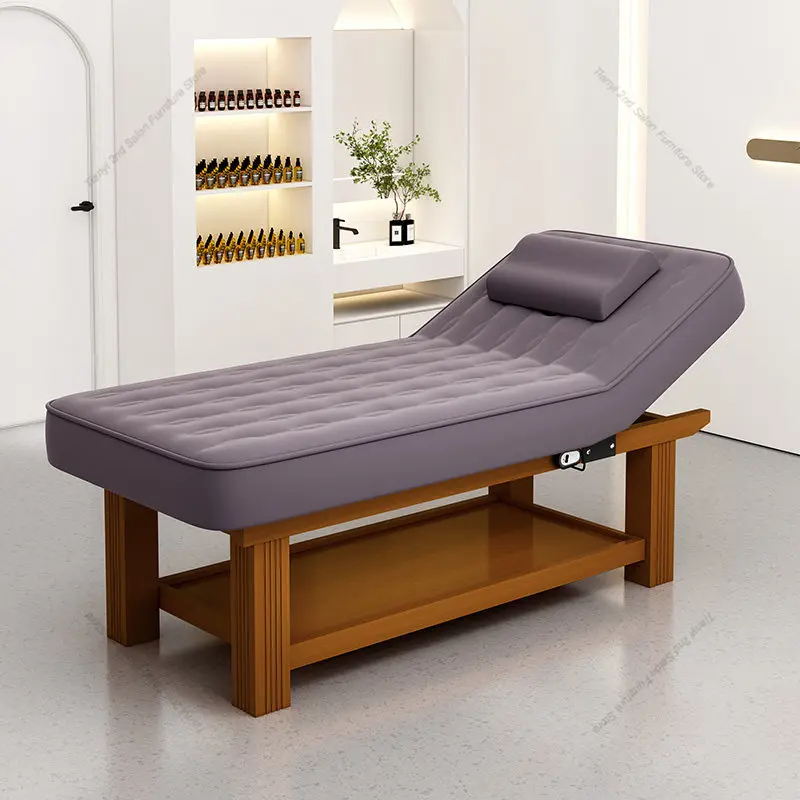 Modern Solid Wood Latex Massage Bed Special Ear Picking SPA & Eyelash Bed For Nordic Beauty Salon Furniture Camilla Masajes FYMT