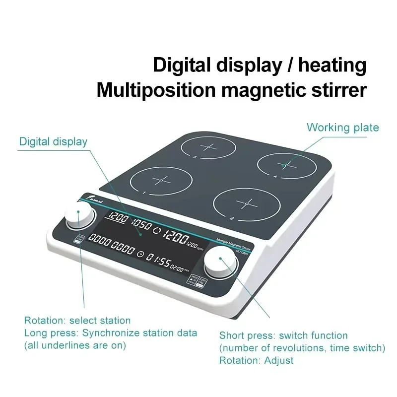 Four-station Six-Position Mult - Lab Magnetic Stirrer Hot Plate review and price