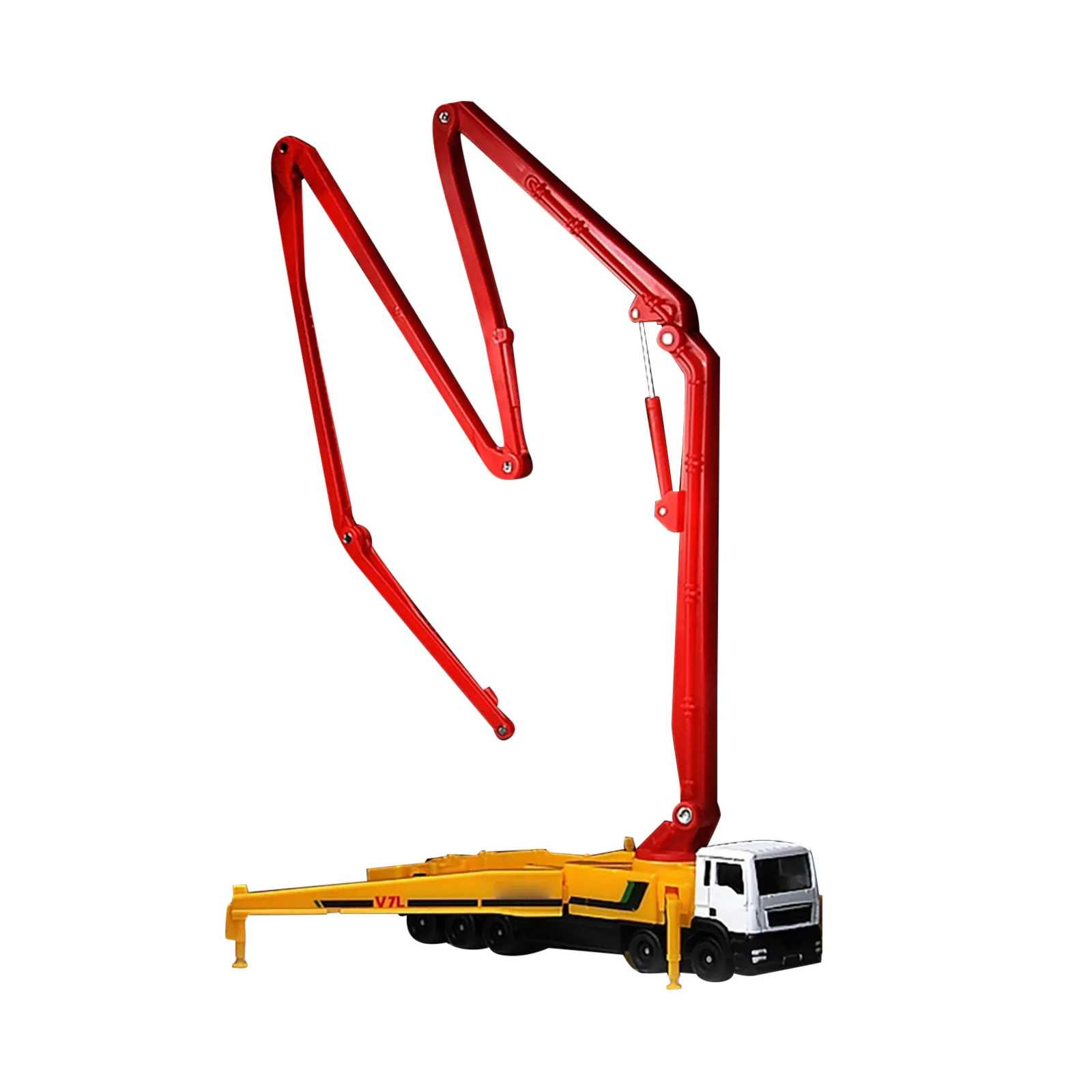 1:100 عالية محاكاة شاحنة مضخة الخرسانة مصغرة لودر أطفال بالريموت كنترول سيارة سبيكة دييكاست نموذج عرض ديكور المنزل الصبي هدية لعبة