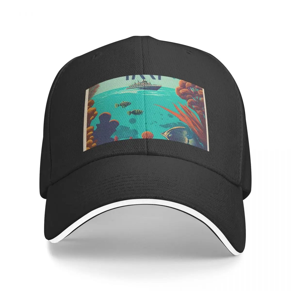 Great Barrier Reef Australia Vintage Travel Art Poster Baseball Cap funny hat Trucker Cap cute Women's Beach Visor Men's