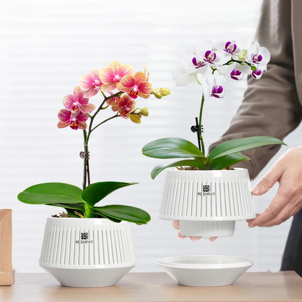 

Meshpot Orchid Pots with Holes Flower Pot for Repotting Plastic Planter Indoor-Outdoor Plants Home Decorative air Plant Pot
