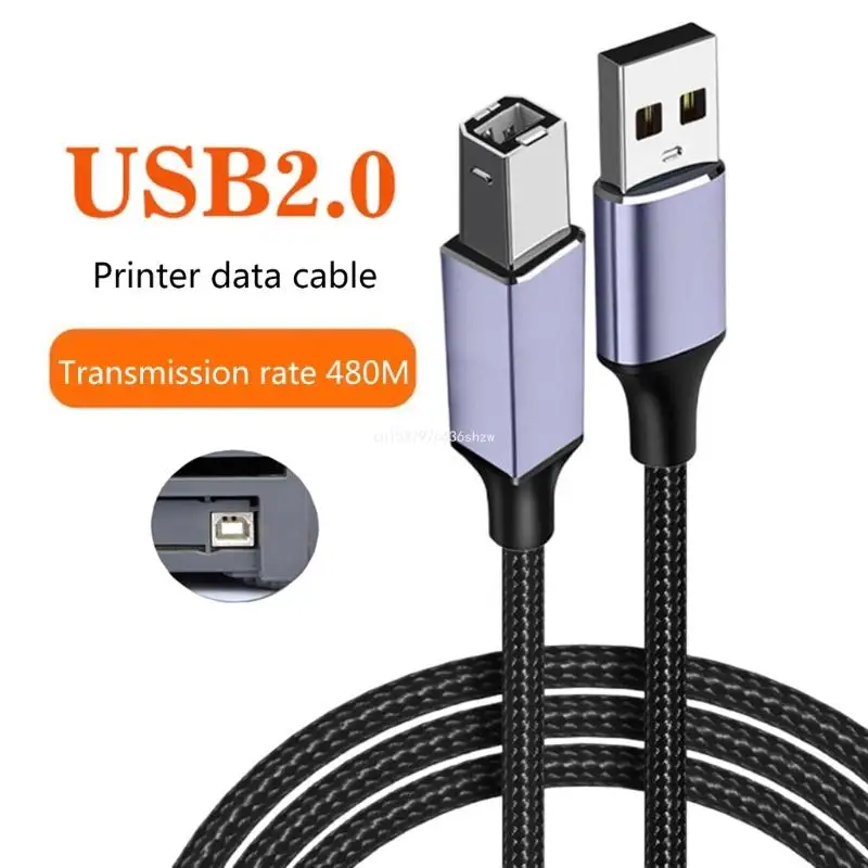 

Compact USB 2.0 to USB B Printer Cable for Printer and Data Transfer Dropship