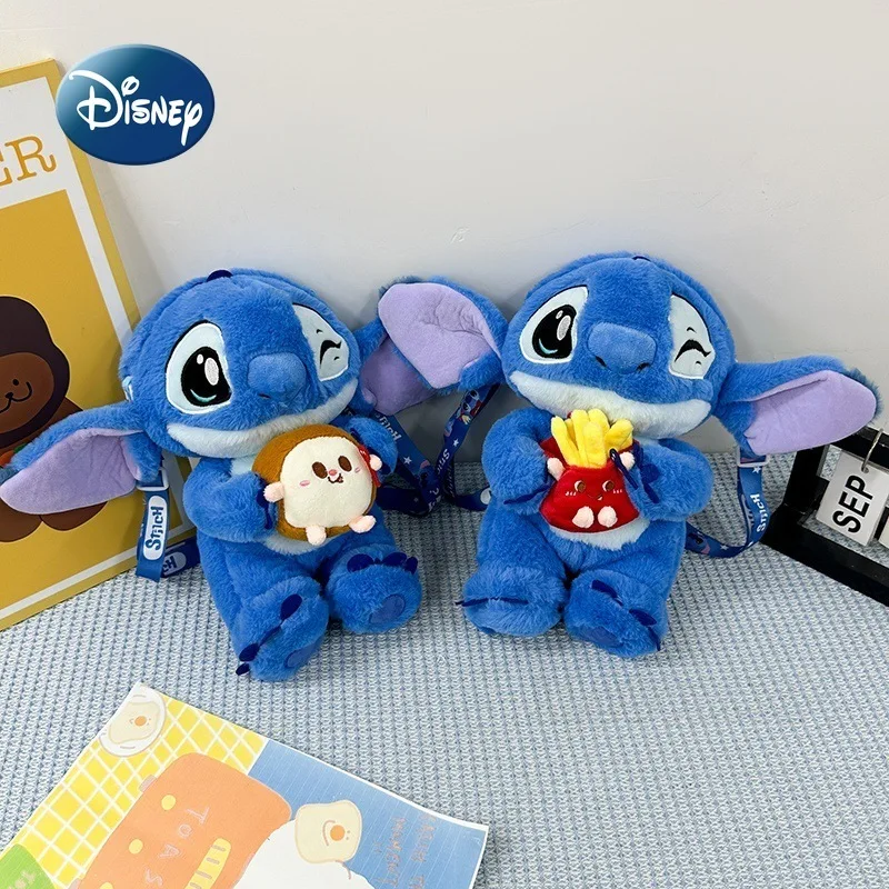Disney Stitch Nowa Dziecięca Pluszowa Torebka Cartoon Urocza Mini Pluszowa Torba na Ramię Modna Dziecięca Pluszowa Torba na Ramię typu Crossbody