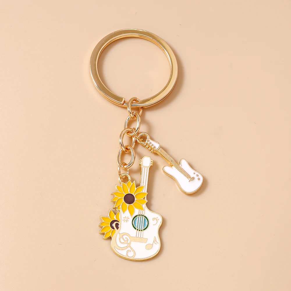 Neuer Musikinstrument-Schlüsselanhänger Violine Schlüsselring Anhänger für Frauen Mädchen Handtaschen-Deko DIY Handgemachter Schlüsselanhänger Geschenke – Detail 22