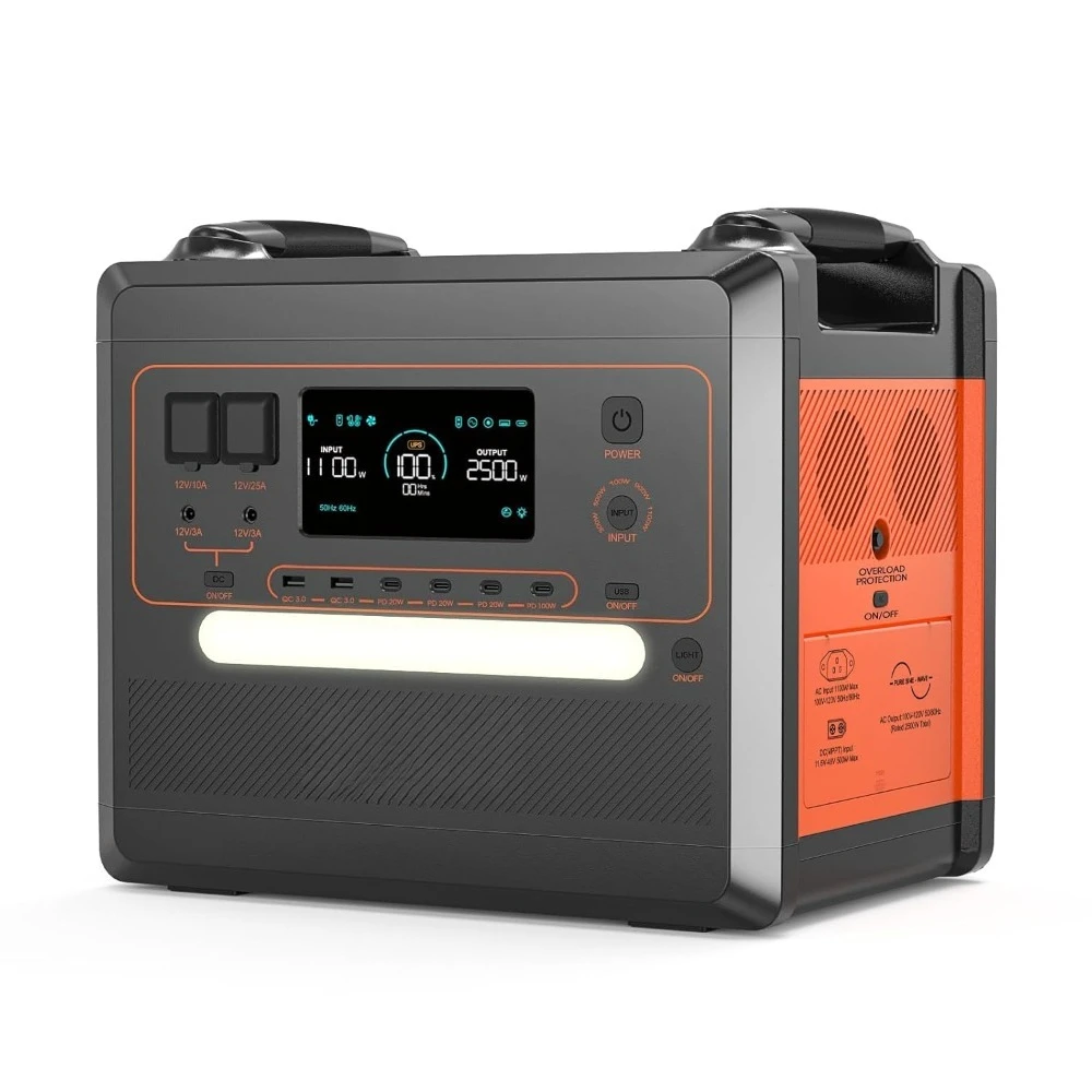 

SolarPlay Portable Power Station 2500W(Peak 4800W), 2304Wh Solar Generator 1.5Hrs Fast Charging LiFePO4 Battery,Customized