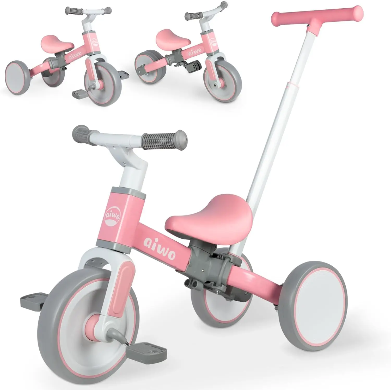 Triciclo 5 en 1 para niños pequeños, 1-3, bicicleta de equilibrio para niños pequeños de 1 a 4 años, niños y niñas, primer regalo, bicicleta para niños pequeños