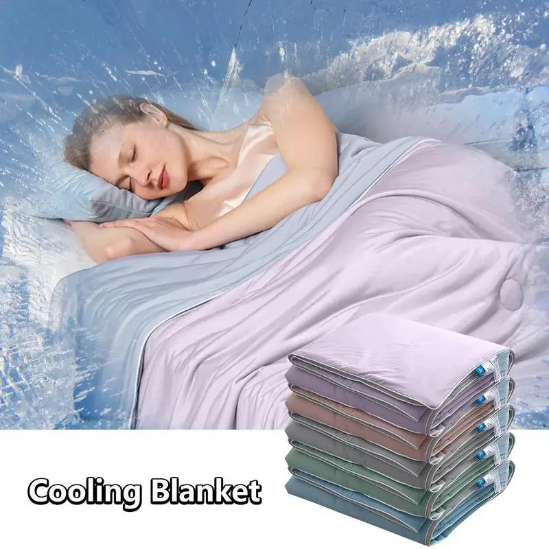 

Cooling Blankets For Night Sweats Air Condition Comforter Lightweight Cooled Summer Quilt Soft Breathable Bedspreads On The Bed