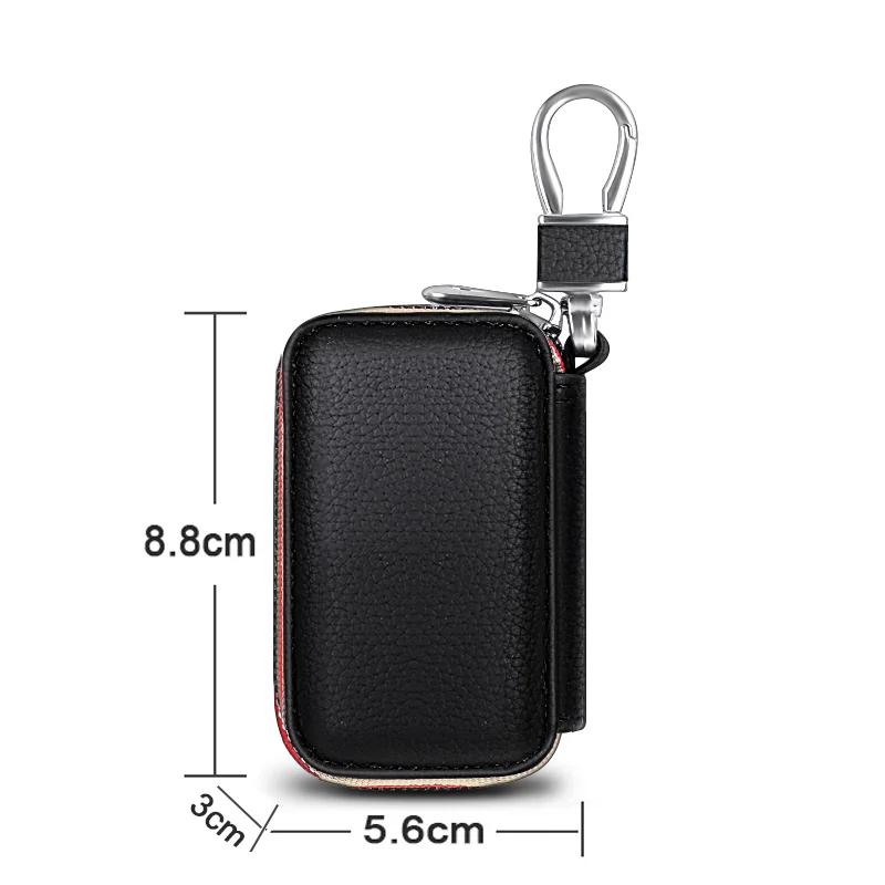 1PC Leather Car Key-Case Auto Emblem Key-Bag Remote Control Case For Volvo RDESIGN XC60 XC90 T6 S60L V40 V60 AWD V90 Accessories