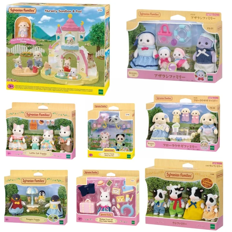 New Sylvanian Families Anime Figures Baby Series Doll Pvc Statue Model Doll Collection Ornament Toys Cute Ternurines Figure Gift