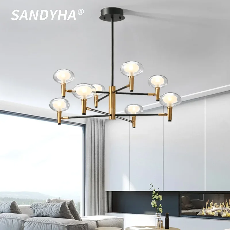 Modern Living Room Glass Ball Pendant Lights Nordic Creative Personality Jellyfish Suitable For Bedroom Restaurant Hotel Decor