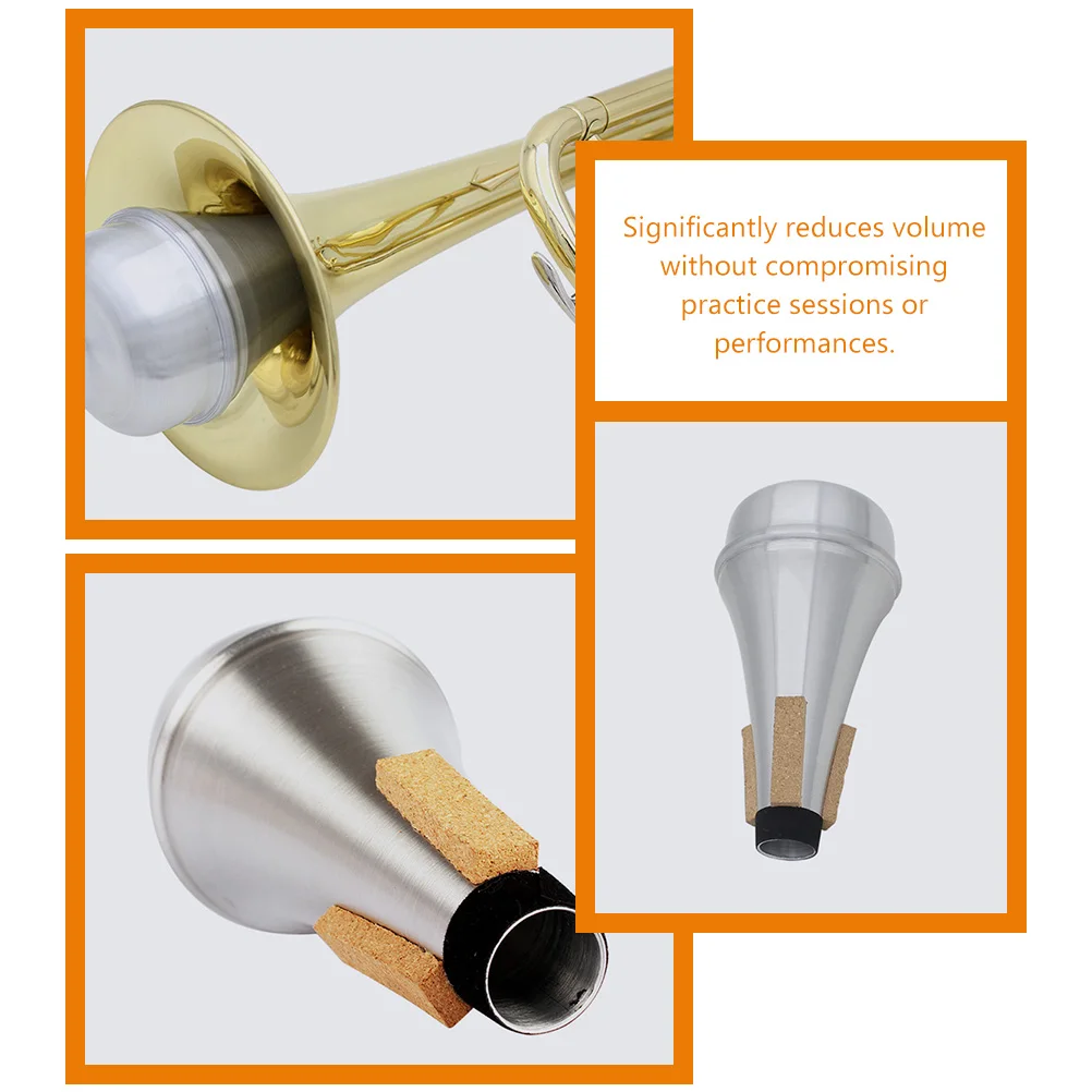 

2 Pcs Trumpet Noise Reducer Small Accessories Musical Instrument Aluminum Alloy Practice Mute