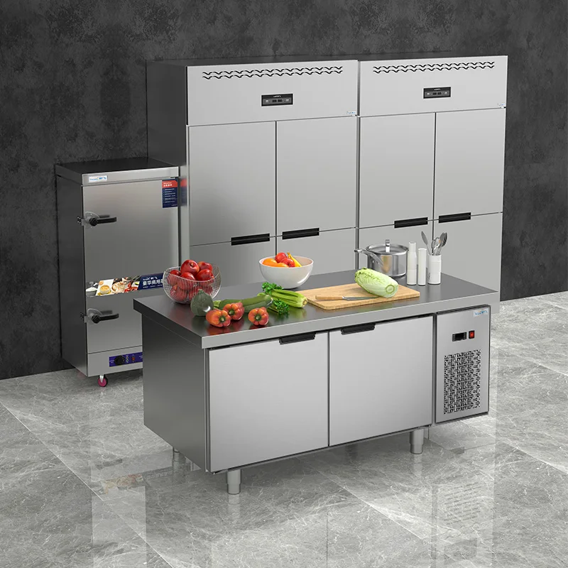 

Commercial frost-free air-cooled fresh-keeping workbench freezer air-cooled frost-free freezer baking equipment full set