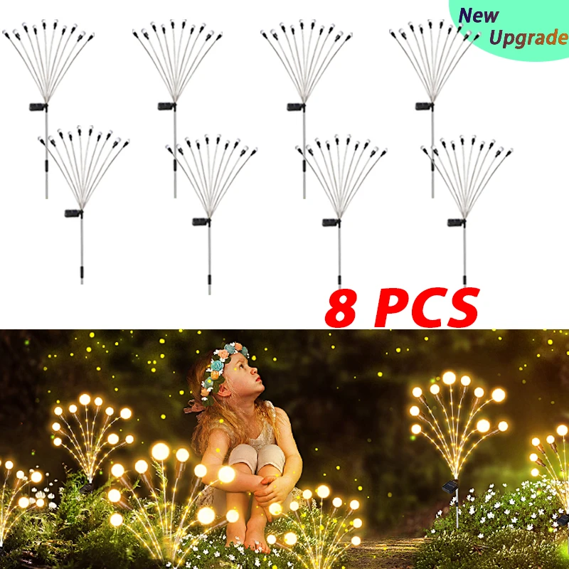 

Upgraded Solar Firefly Light 10 Heads Waterproof Firefly Lamp Solar Outdoor/Yard/Terrace/Hallway/Decorative Light