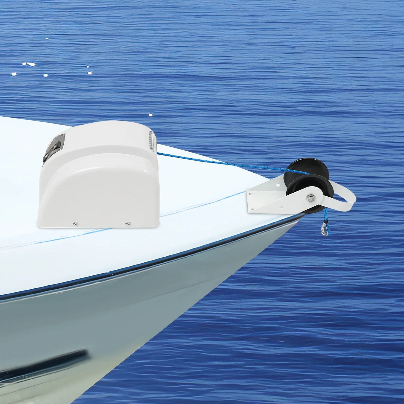 ونش مرساة 12 فولت، ونش قارب بسعة أقصى 45 رطل، ونش بحري بسرعة 70 قدم/دقيقة للقوارب حتى 24 قدمًا للمياه المالحة المتينة #2