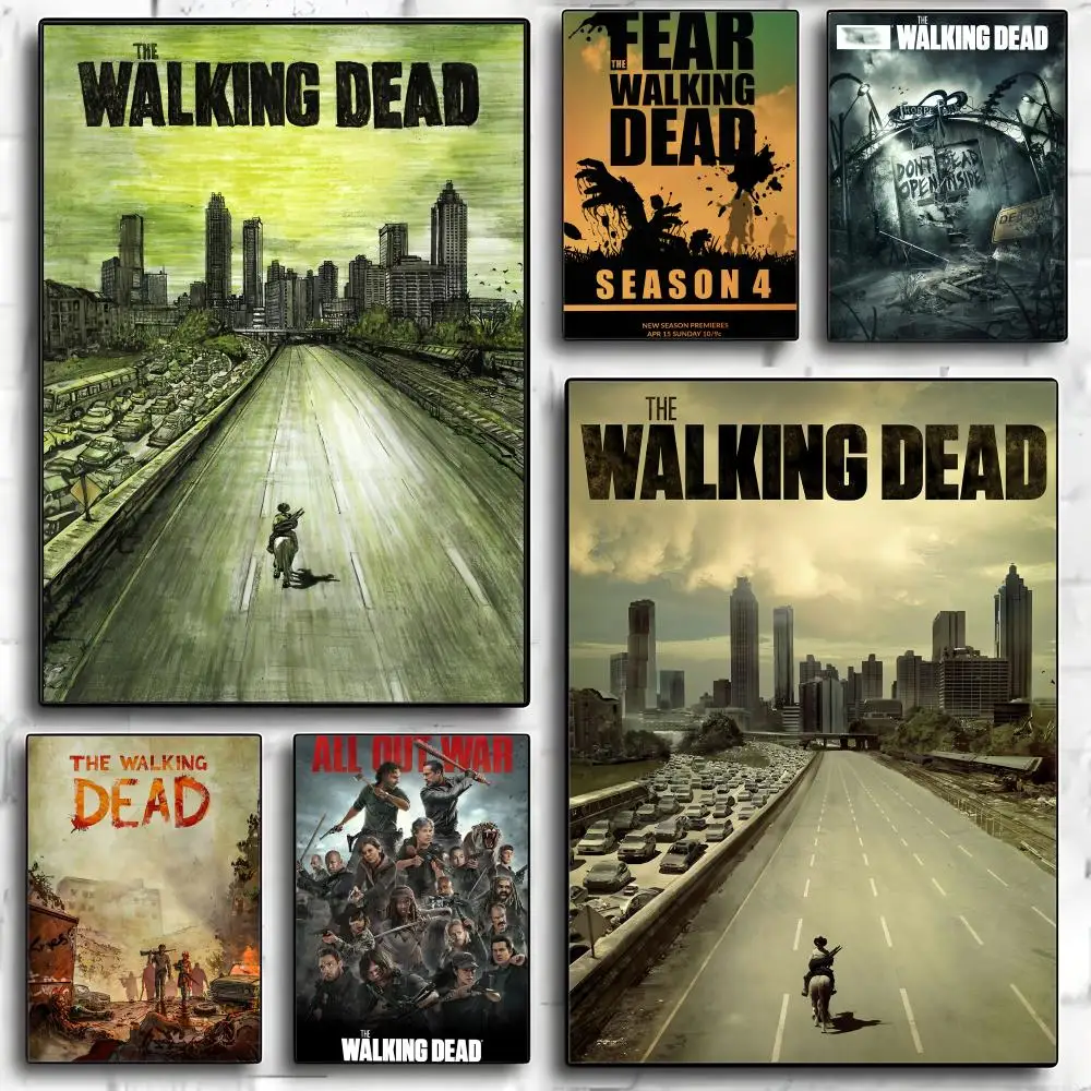 TV The W-Walking Dead Poster Modern PP Paper Wall Art Sticke