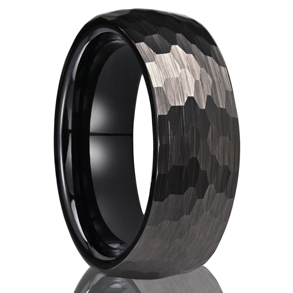 

Black 8mm 6mm 4mm Hammered Tungsten carbide ring Man Women Promise Wedding bands ring Jewelry Fashion Comfortable fit