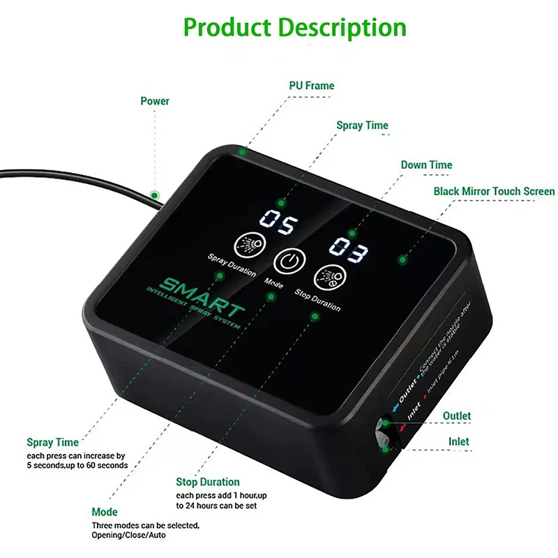 Inteligentny System natryskowy z ekranem dotykowym System zraszaczy terrarium elektroniczny czasomierz automatyczny System rozpylania mgły