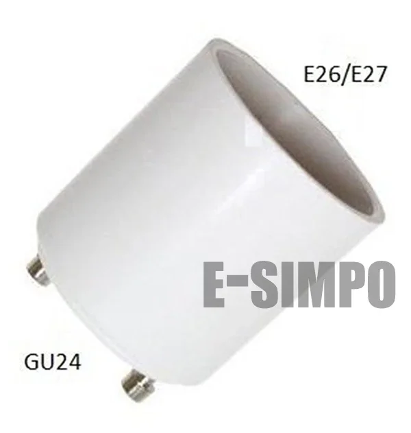 2 pz Gu24 A E26 E27 Base Della Lampada CFL A 2 Poli Standard Medio Edison Vite CE Rohs Presa di Luce Adattatore Convertitore