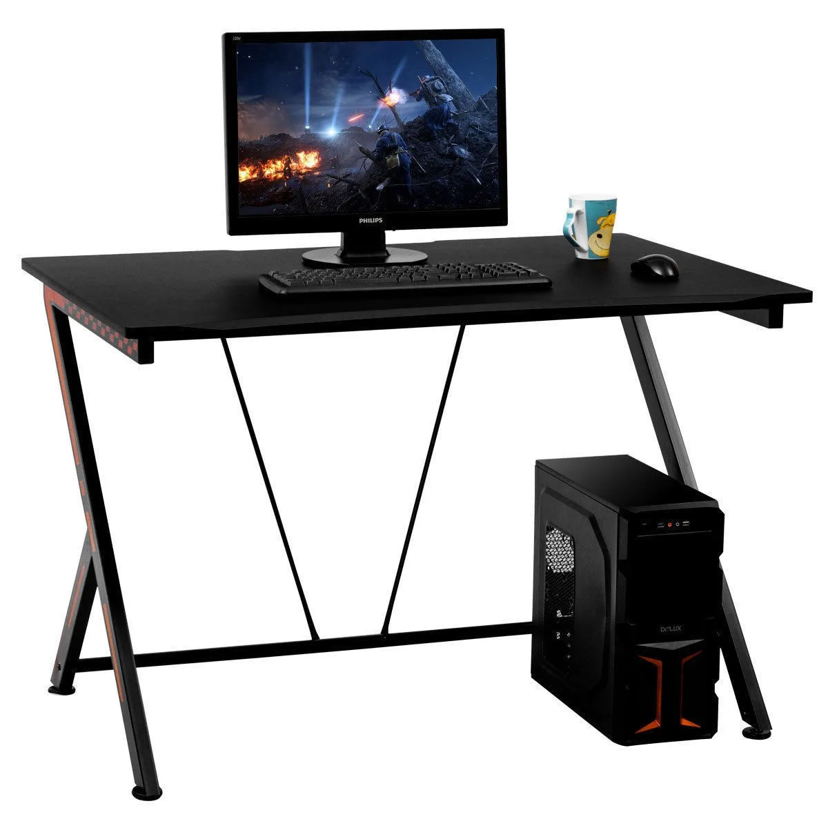 

Compact Portable Computer Desk Ergonomic Gaming Table Home Office Workstation Space Saving