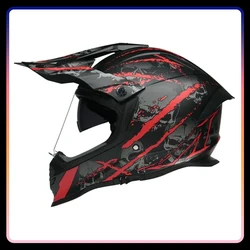 Cascos de Motocross Unisex, cascos de doble lente, todoterreno, de cara completa, para motocicleta, ATV, Dirt Bike, BMX Racing, para hombre, para las cuatro estaciones