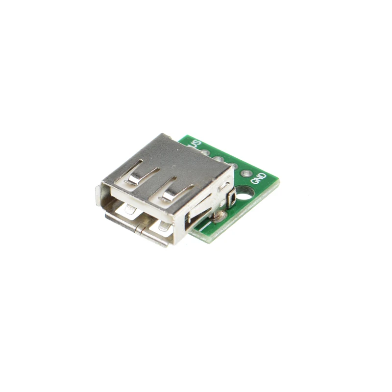 10pcs Usb 2.0 Female Socket To Dip 4p 4pin Adapter Connector To Dip 2.54mm Welded Pcb Converter Pinboard For Cellphone Data Line