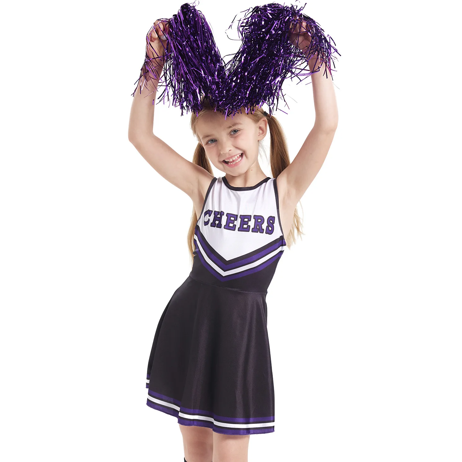 3 pezzi di canotta estiva per bambini set da cheerleader, vestito slim fit stampato con lettere, set sportivo floreale, set da gioco di ruolo, gif