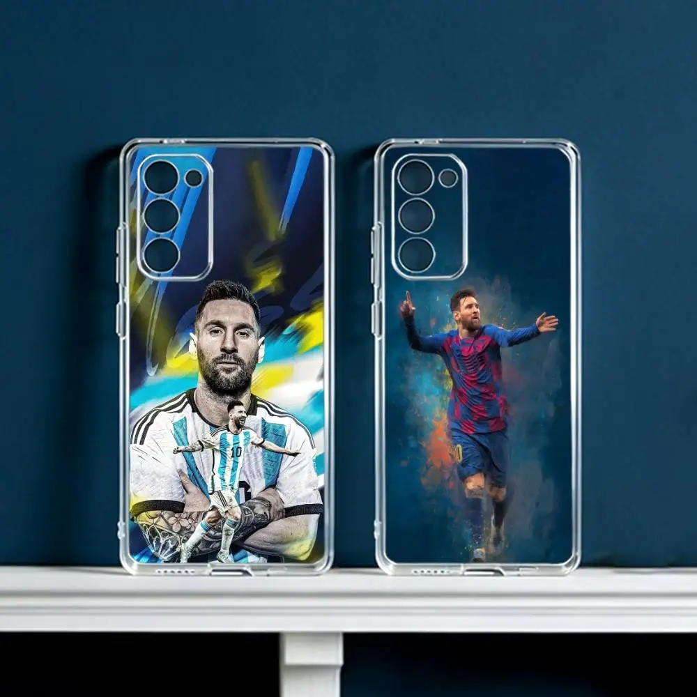 F-Football Lionel Messi-10 Phone Case For Samsung Galaxy S24 S25 S23 S22 S21 Plus S24 S25 Transparent Cover Case