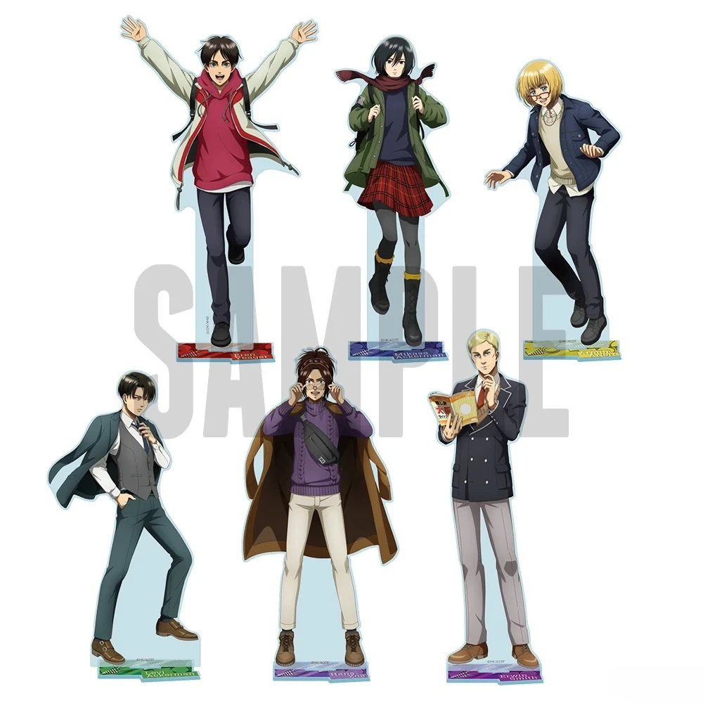 Spiel Armin Arlert Eren Yeager Levi Ackerman Hange Zoe Erwin Smith Acryl-Standfigur Anime-Figur Modellplatte Cosplay-Spielzeug Geschenk