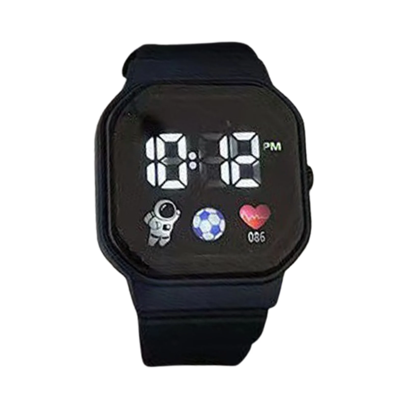 LED Digital Electronic Watch The Astronaut Large Square Dial Led Screen Watches for Children Students