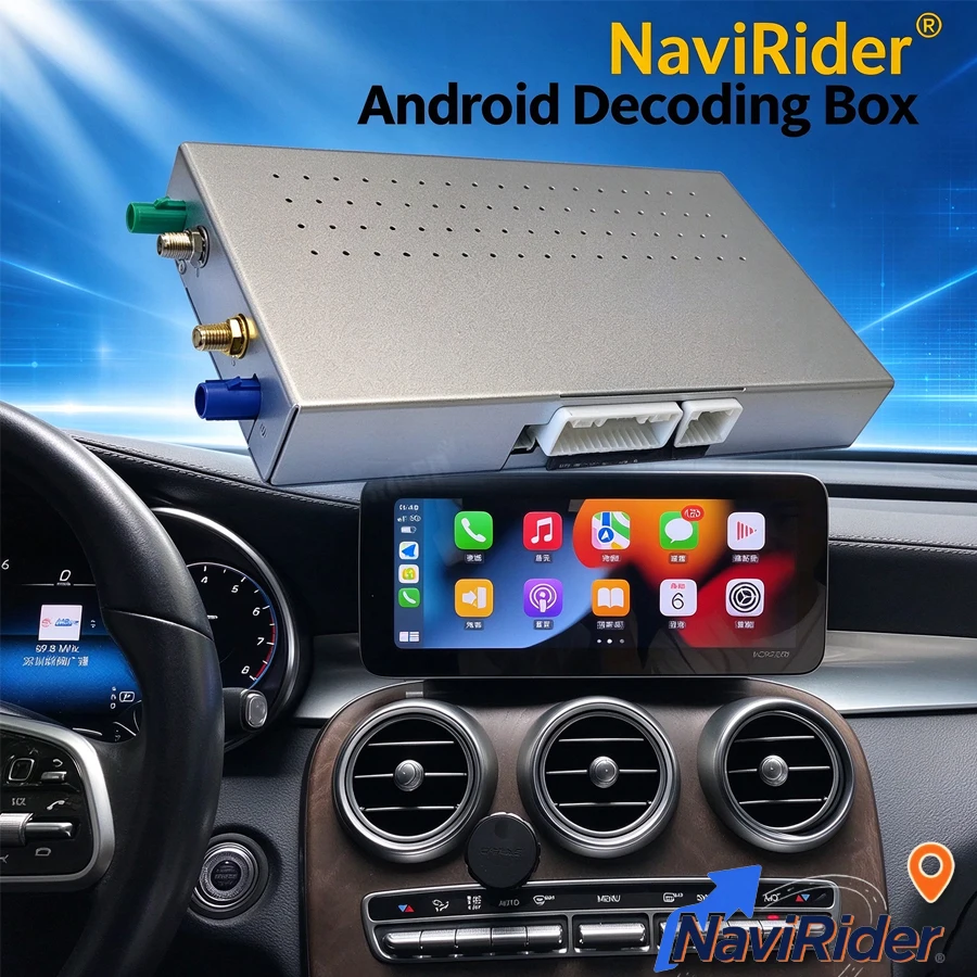 Qualcomm 665 Decoder Box For Mercedes Benz GLC V Class 2022-2013 NTG 6.0 Android Wireless CarPlay Bluetooth 4G WiFi Mirror Link