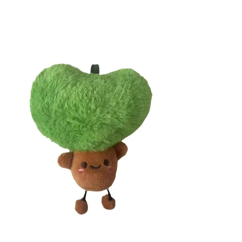 8cm New Cute Green Love Tree Soft Stuffed Plush Toys Hobbies Exquisite Kawaii Backpack Decoration Keychain Birthday Gifts Girls