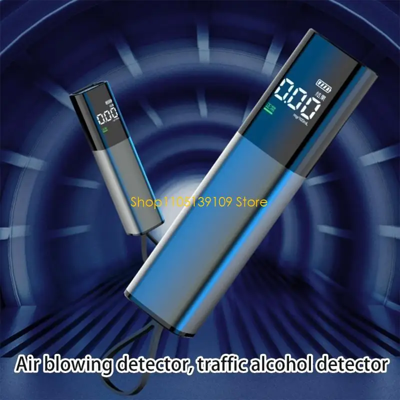 Alcoholicity Concentration Meter Detector Breath Tester with LCD Digital Display Breathalyzer for Restaurants,New Year Gift