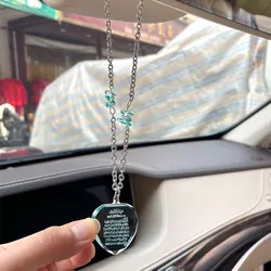 Islam Allah AYATUL KURSI blue crystal car hanging car pendant