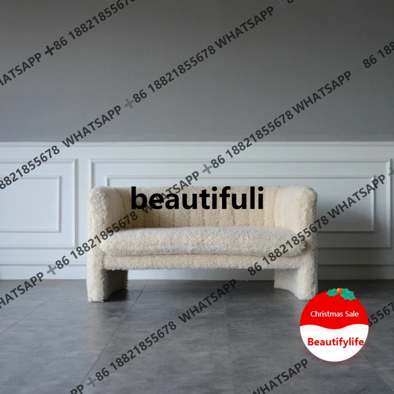 

Скандинавский свет, роскошная ткань, маленькая квартира, двойной диван, простой современный диван-кресло