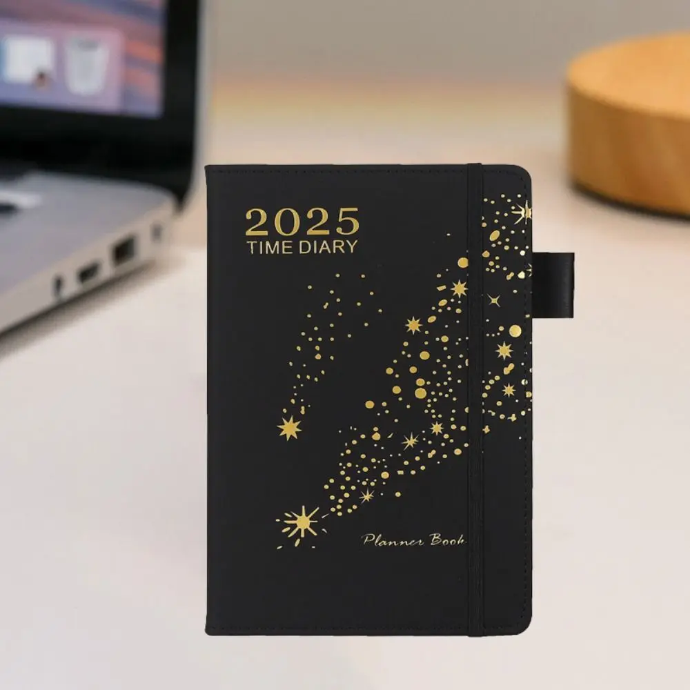 A5 2025 Agenda Planner Notebook Soft PU Cover Paper 2025 Journal Notebooks 180 Pages Simple 12 Months Planner Notebook