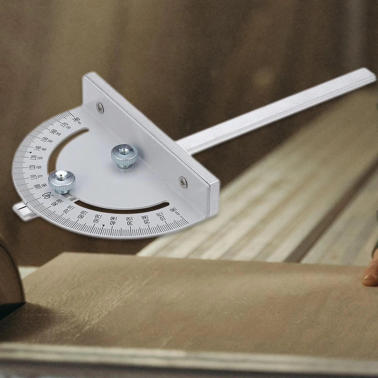 Metal Protractor 180 Degrees Round Head Angle for Woodworking Drawing