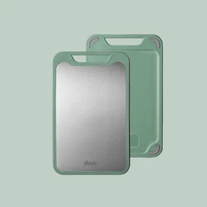 Multifunctional cutting board for vegetables and meat, boat, two sides of stainless steel and plastic, double -purpose cut vegetables, 1pc 6 Main Sales Taba de Meat - №6