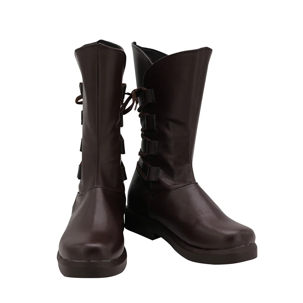 Sepatu Coklat Rey Skywalker Sepatu Cosplay Rey Sepatu Kulit Dibuat Sesuai Pesanan