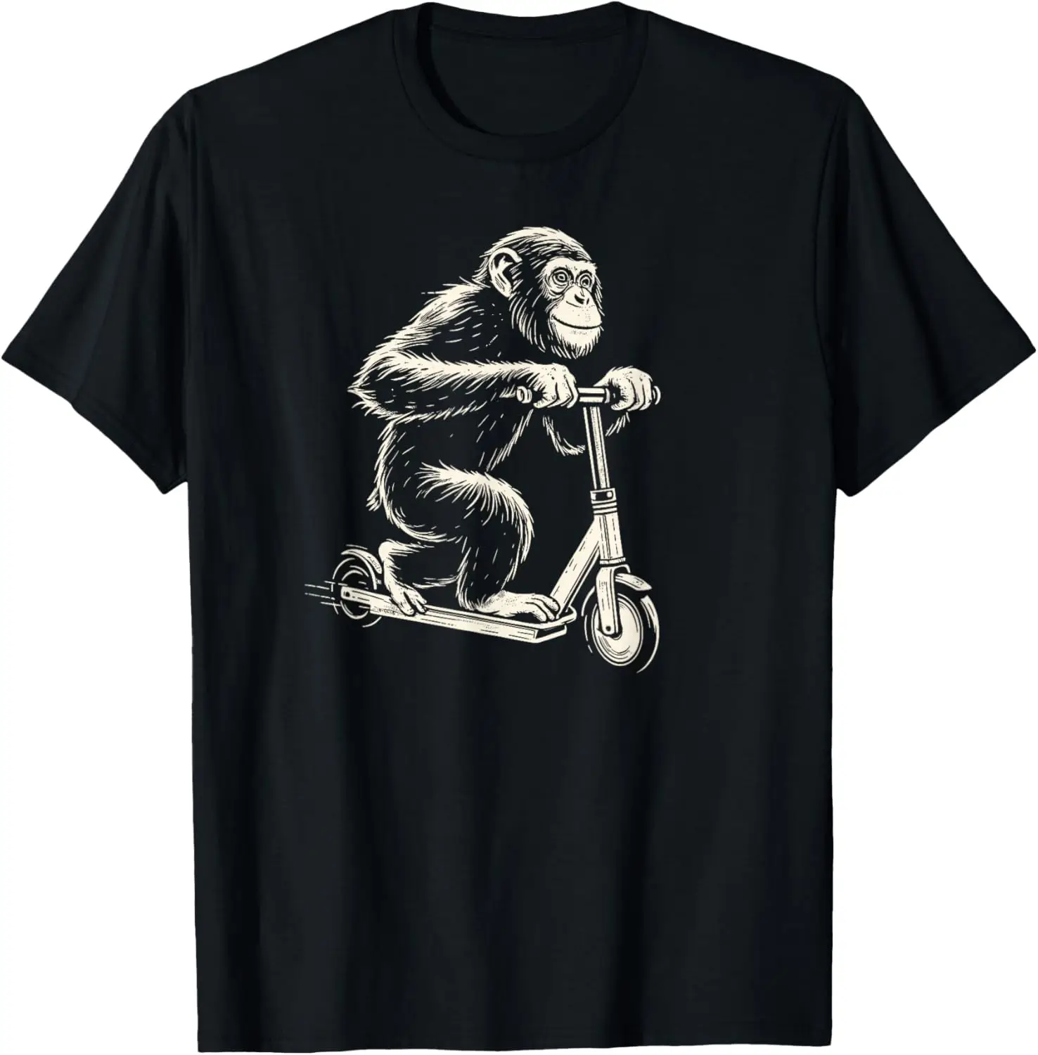 Chimpanzee On An E-Scooter Monkey T-Shirt