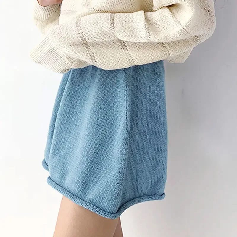 Shorts Frauen Herbst Winter Feste Beiläufige Gestrickte Alle-spiel Minimalistischen Femme Temperament Gemütliche Studenten Neue Ankunft Koreanischen Stil