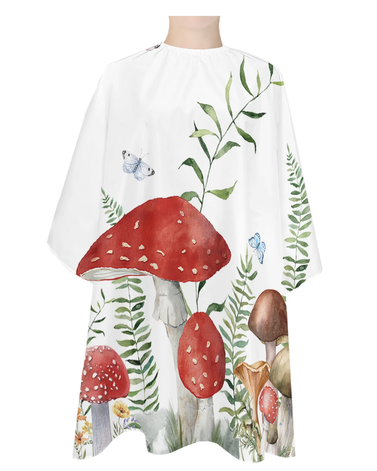 Mushroom Green Plant Butterfly Hairdresser Apron Adult Salon Capes Apron Barber Apron Accessories Styling Cloth