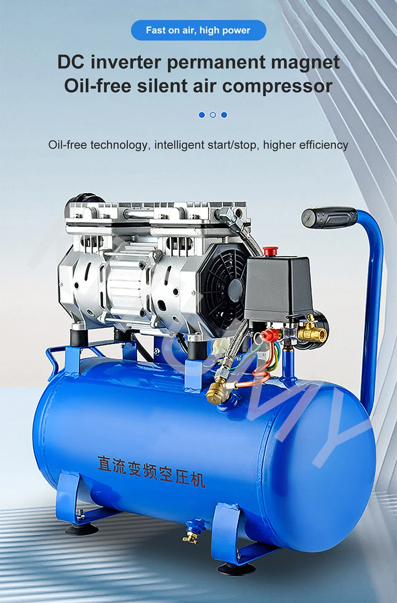 12V/24V/48V/60 Small Air Compressor, Portable Oil-free Silent Air Pump, Miniature Car Tire Inflation Pump