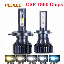 Faro delantero de coche de 12V, 18000LM, 80W, CSP, H4, LED, H7, H1, H3, H8, H11, 9005, HB3, 9006, HB4, 880, 881, H27