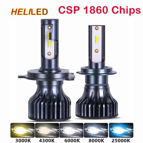 Faro de coche 18000LM 80W CSP H4 LED H7 H1 H3 H8 H11 9005 HB3 9006 HB4 880 881 H27 faros delanteros de coche luces Led para coche 12V
