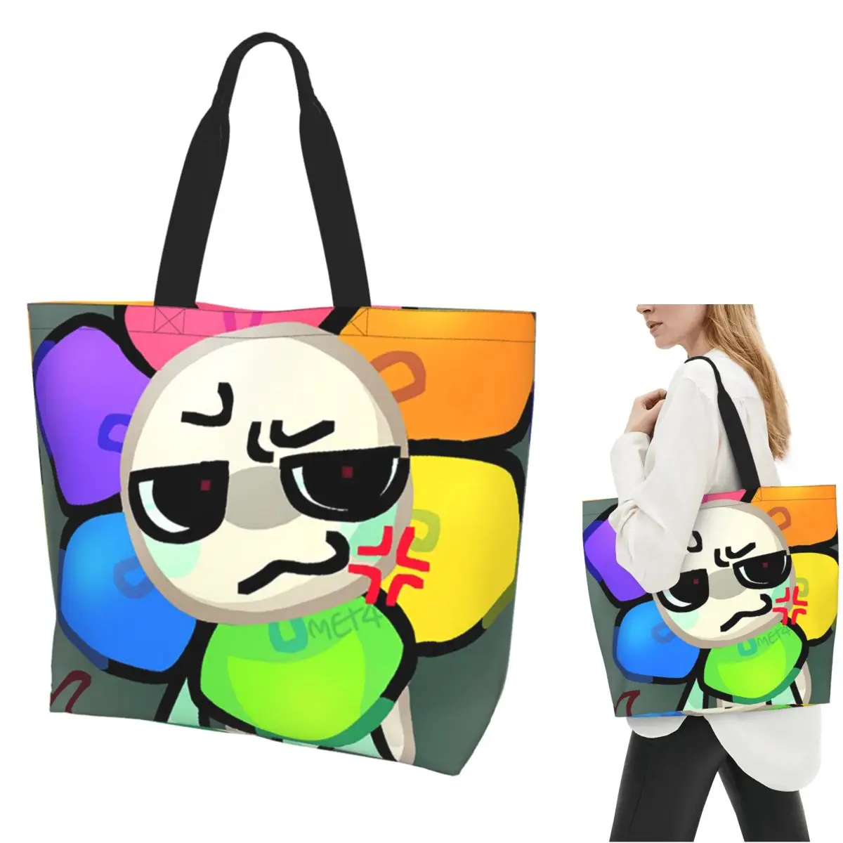 

Dandy's World Dandy Shopping Tote Bag Canvas Large Capacity Shoulder Bags Shopper Grocery Handbag for Women